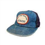 Vintage 80's Hitachi Air Tool Tech Co Denim Trucker Hat