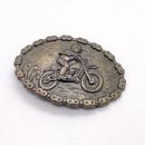 Vintage 80s Motocross Dirt Bike Chain Belt Buckle