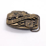 Vintage Bass Anglers Sportsman Society B.A.S.S. Brass Belt Buckle