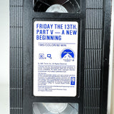Vintage 1985 Friday the 13th Part V A New Beginning VHS Tape