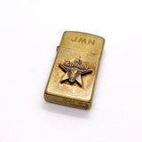 Vintage 1991 Marlboro Longhorn "JMN" Brass Zippo Slim Lighter USA