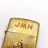 Vintage 1991 Marlboro Longhorn "JMN" Brass Zippo Slim Lighter USA