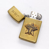 Vintage 1991 Marlboro Longhorn "JMN" Brass Zippo Slim Lighter USA