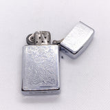 Vintage 1992 Zippo Slim Venetian Engraved Chrome Lighter