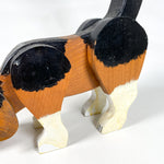 Vintage 80's Handmade Wooden Beagle Dog