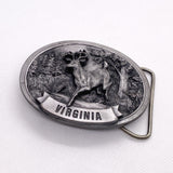 Vintage 1986 Virginia Whitetail Deer Hunting Belt Buckle