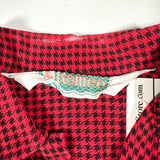 Vintage 60’s Romeo Red Houndstooth Loop Collar Shirt