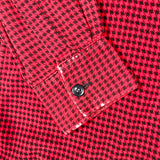 Vintage 60’s Romeo Red Houndstooth Loop Collar Shirt