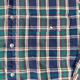 Vintage 90’s Lands’ End Plaid Flannel Button-Up Shirt