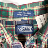 Vintage 90’s Lands’ End Plaid Flannel Button-Up Shirt