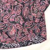 Vintage 90’s Shah Safari Black & Pink Paisley Button-Up Shirt