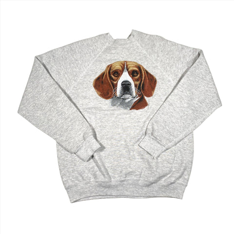 Vintage 80's Beagle Dog Portrait Crewneck Sweatshirt