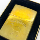 Vintage 1991 Camel Cigarettes Brass Engraved Zippo Lighter