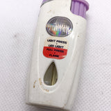 Vintage Y2K Light-Up Lighter White Purple LED Flashlight Butane Lighter