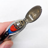 Vintage Y2K Silver Black Flip Top Disposable Lighter Case