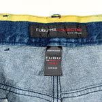 Vintage Y2K FUBU The Collection Yellow Trim Denim Shorts