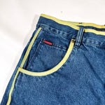 Vintage Y2K FUBU The Collection Yellow Trim Denim Shorts