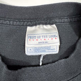 Vintage 90s Fruit of the Loom Black Pocket T-Shirt T-Shirt