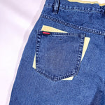 Vintage Y2K FUBU The Collection Yellow Trim Denim Shorts