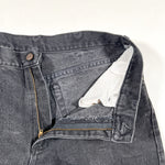 Vintage 90's Lee Black Denim Hemmed Long Shorts