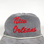 Vintage 80's New Orleans Script Corduroy Hat