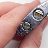 Vintage 60s Mid-Century Ronson Princess Black Silver Pocket Lighter