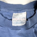 Vintage 90s Fruit of the Loom Blue Blank T-Shirt T-Shirt
