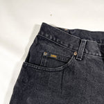 Vintage 90's Lee Black Denim Hemmed Long Shorts