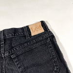 Vintage 90's Lee Black Denim Hemmed Long Shorts