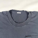 Vintage 90's Plain Black Pocket T-Shirt