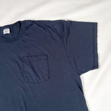 Vintage 90's Fruit of the Loom Blank Black Pocket T-Shirt