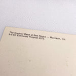 Vintage 1989 Grateful Dead Red Rocks Concert Postcard