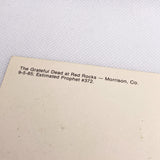 Vintage 1989 Grateful Dead Red Rocks Concert Postcard