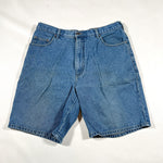 Vintage Y2K Route 66 Relaxed Fit Light Wash Denim Shorts