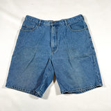 Vintage Y2K Route 66 Relaxed Fit Light Wash Denim Shorts