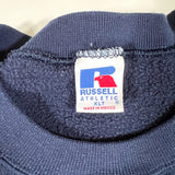 Vintage 90's Russell Athletic Navy Blue Plain Crewneck Sweatshirt