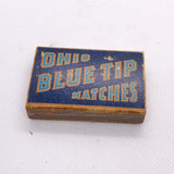 Vintage 50s Mid-Century Ohio Blue Tip Quality Wooden Matches Matchbox