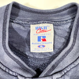 Vintage 90's Russell Athletic Navy High Cotton Henley Sweatshirt