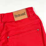 Vintage 90’s BOXX Bright Red Denim Long Shorts