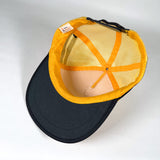 Vintage 80's Porsche Stuttgart Yellow Mesh 3 Stripe Trucker Hat