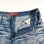 Vintage Y2K Brooklyn Xpress Heavy Fade Denim Long Shorts