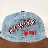 Vintage 90's E-Z Wider Denim Strapback “Roll With It” Hat