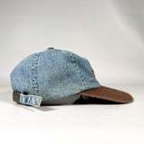 Vintage 90's E-Z Wider Denim Strapback “Roll With It” Hat