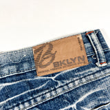 Vintage Y2K Brooklyn Xpress Heavy Fade Denim Long Shorts