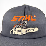 Vintage 80's STIHL Flocked Chainsaw Swingster Trucker Hat