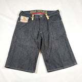 Vintage Y2K GAO Jeans Gold Stitch Embroidered Baggy Long Shorts