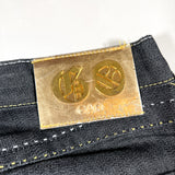 Vintage Y2K GAO Jeans Gold Stitch Embroidered Baggy Long Shorts