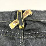 Vintage Y2K GAO Jeans Gold Stitch Embroidered Baggy Long Shorts
