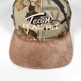 Vintage 90's Team Realtree Camo Suede Bill Hunting Strapback Hat