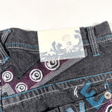 Vintage Y2K 5ive Jungle & Co. Graffiti Embroidered Baggy Denim Shorts